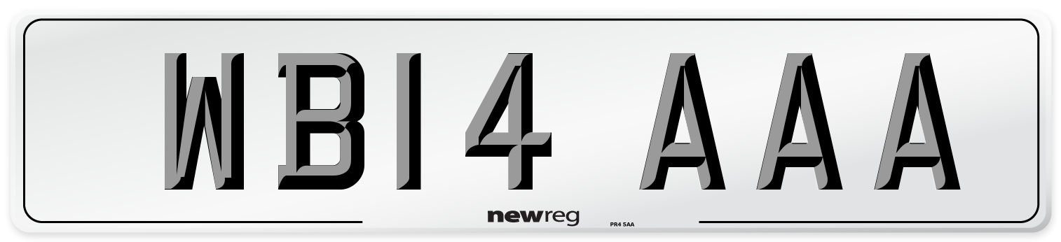 WB14 AAA Number Plate from New Reg
